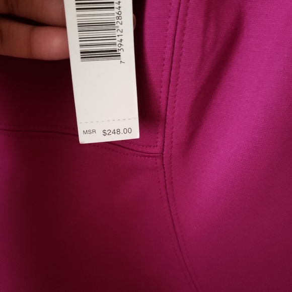 Elie Tahari Trudy Dress Raspberry - Picture 4 of 6